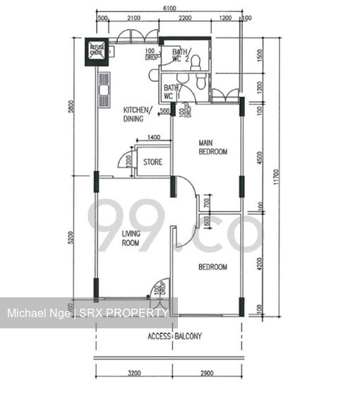 Blk 687 Hougang Street 61 (Hougang), HDB 3 Rooms #217697201